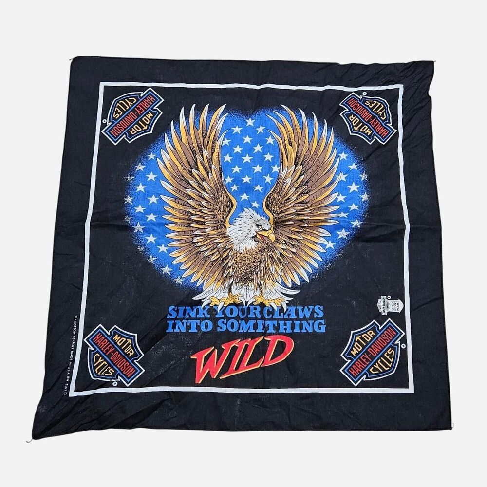 vintage Harley Davidson eagle bandana
